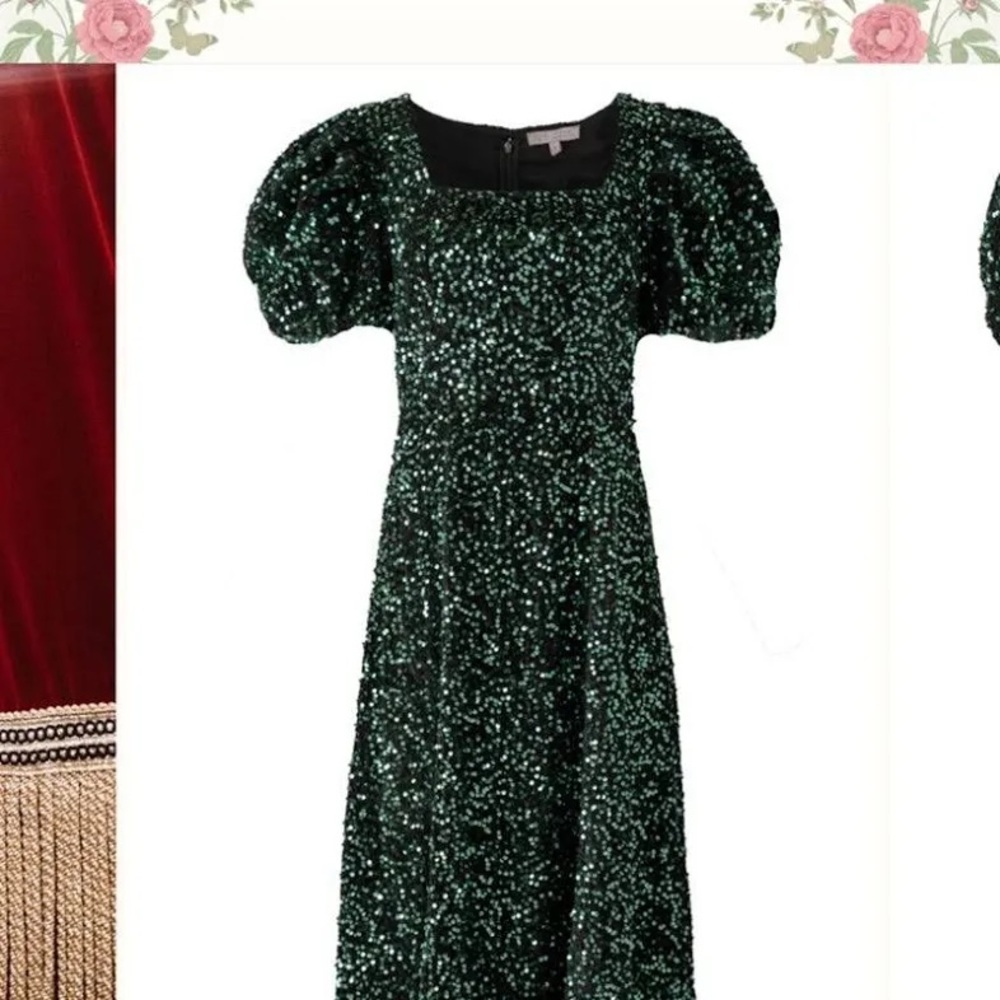 Ivy City Co Vivian Green Sequin Dresd